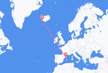 Flyreiser fra Barcelona, til Reykjavík