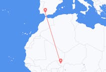 Flyreiser fra Niamey, til Sevilla