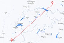 Flyg från Memmingen, Tyskland till Grenoble, Frankrike