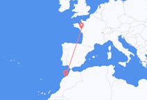 Flyrejser fra Casablanca, Marokko til Nantes, Frankrig