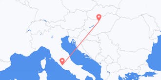 Flyg från Ungern till Italien
