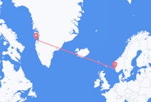 Flyg från Aasiaat, Grönland till Haugesund, Norge