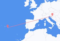 Flyrejser fra Zagreb, Kroatien til Ponta Delgada, Portugal