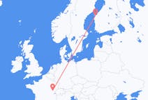 Flug frá Dole, Frakklandi til Vasa, Finnlandi