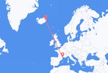 Loty z Egilsstaðir, Islandia do Aspirana, Francja