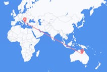 Flyreiser fra Mount Isa (Queensland), til Tirana