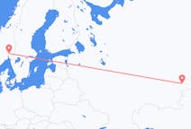 Flyg från Tjeljabinsk till Oslo