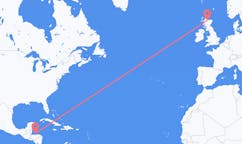 Flyreiser fra Coxen Hole, Honduras til Inverness, Skottland