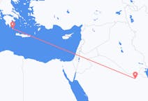 Voli da al-Qaysūma, Arabia Saudita a Citera, Grecia