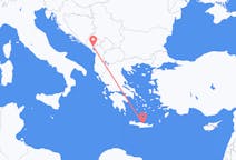 Vuelos de Podgorica, Montenegro a Heraclión, Grecia