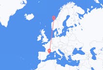 Flyrejser fra Girona, Spanien til Kristiansund, Norge