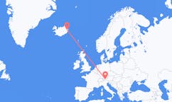 Flights from the city of Innsbruck, Austria to the city of Egilsstaðir, Iceland