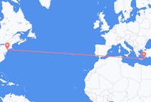 Flights from New York, the United States to Kasos, Greece