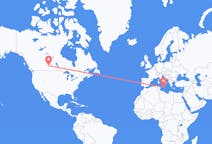 Flyrejser fra Saskatoon, Canada til Malta, Canada