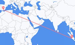 인도네시아 벵쿨루에서 출발해 스페인 그라나다로(으)로 가는 항공편