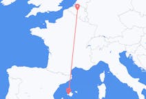Flights from Palma de Mallorca in Spain to Brussels in Belgium
