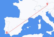 Lennot Faron alueelta Salzburgiin