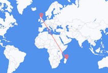 Loty z Toamasina, Madagaskar z Edynburg, Szkocja