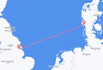 Vluchten van Kirmington, Engeland naar Esbjerg, Denemarken