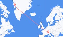 Flyg från Milano, Italien till Qaarsut, Grönland