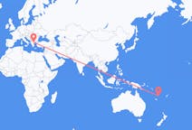 Flyreiser fra Port Vila, Vanuatu til Thessaloniki, Hellas