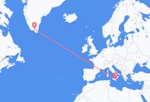 Flyrejser fra Narsarsuaq, Grønland til Catania, Italien