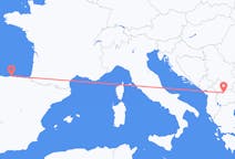 Flyg från Skopje, Nordmakedonien till Santander, Spanien