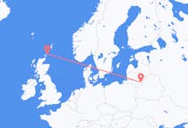 Fly fra Sanday, Orkney til Vilnius