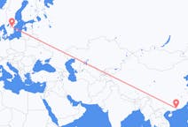 Flyrejser fra Guangzhou, Kina til Linköping, Sverige