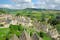 Photo of aerial view of the village of Painswick and the Cotswold escarpment towards Sheepscombe, The Cotswolds, United Kingdom.