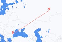 Loty z Jekaterynburg, Rosja do Warna, Bułgaria