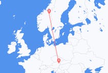 出发地 奥地利出发地 维也纳目的地 挪威Roros的航班