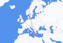 Flights from Benghazi, Libya to Trondheim, Norway