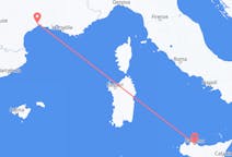 Flyreiser fra Palermo, Italia til Montpellier, Frankrike