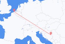Flyg från Ostend, Belgien till Tuzla, Bosnien och Hercegovina
