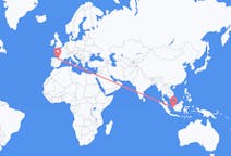 Flyreiser fra Pontianak, Indonesia til Vitoria, Spania