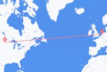 Vluchten van Fargo, California, Verenigde Staten naar Amsterdam, Nederland