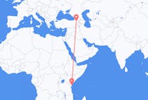 Flyrejser fra Mombasa, Kenya til Kars, Tyrkiet