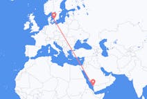 Flights from Jizan, Saudi Arabia to Ängelholm, Sweden