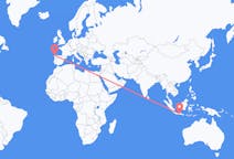 Flyreiser fra Surakarta, Indonesia til La Coruña, Spania