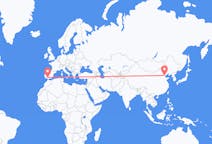Flyreiser fra Tianjin, Kina til Sevilla, Spania