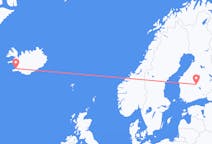 Vluchten van Jyvaskyla, Finland naar Reykjavík, IJsland