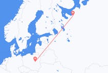 Flyg från Arkhangelsk till Warszawa