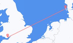 Flights from Westerland to Cardiff