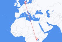Flyreiser fra Kigali, Rwanda til Hamburg, Tyskland