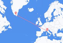 이탈리아 피사에서 출발해 그린란드 나르사르수아크로(으)로 가는 항공편