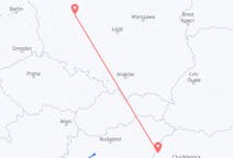 Vluchten uit Poznań, Polen naar Oradea, Roemenië