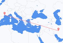 Flyreiser fra Isfahan, til Montpellier