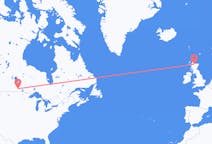 出发地 加拿大温尼伯前往苏格兰的印威內斯的航班