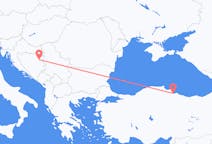 Flyreiser fra Tuzla, Bosnia-Hercegovina til Samsun, Tyrkia